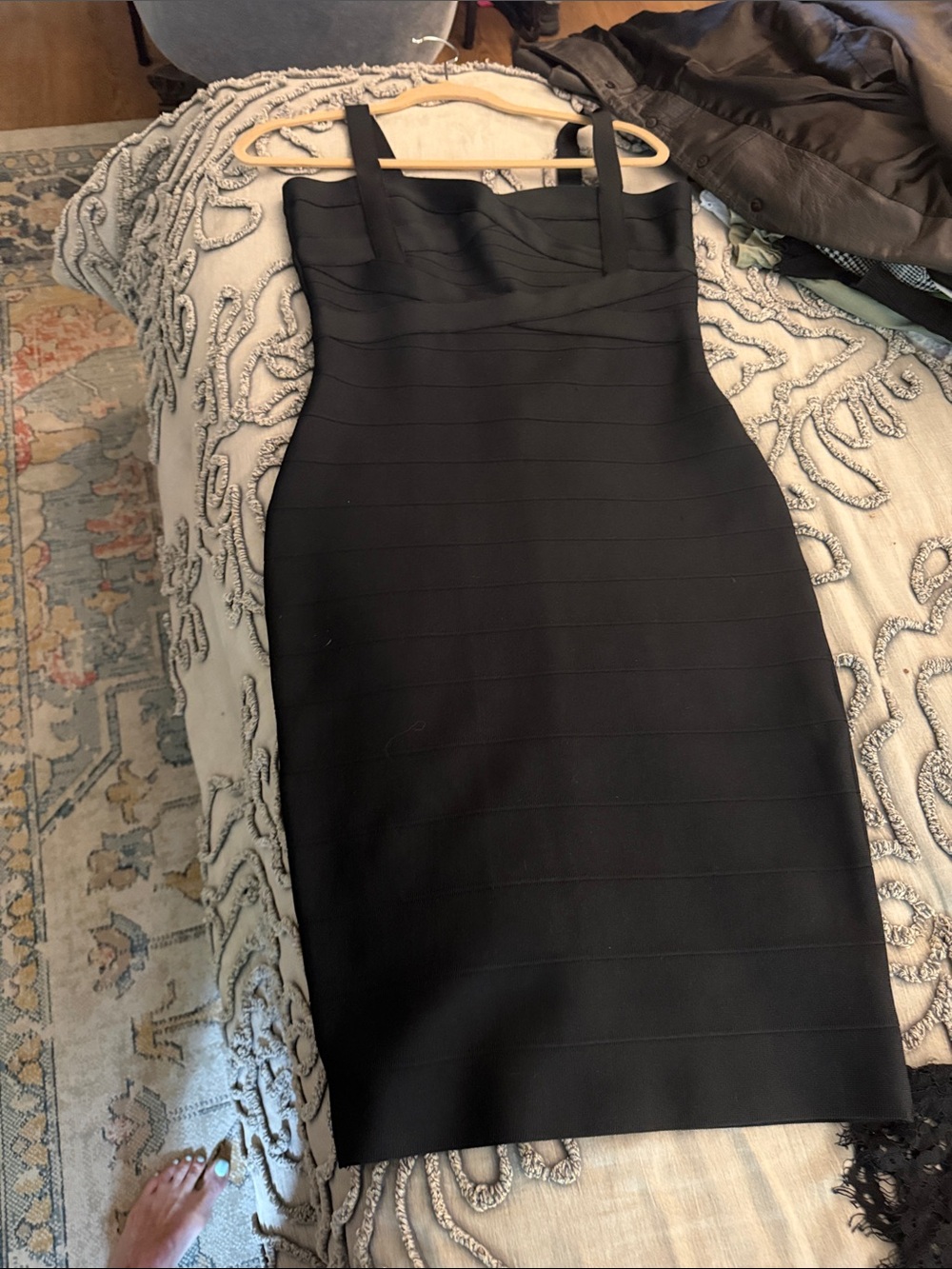 Amazon Black Midi Bandage Sheath Dress
